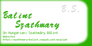 balint szathmary business card