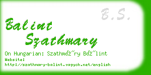 balint szathmary business card